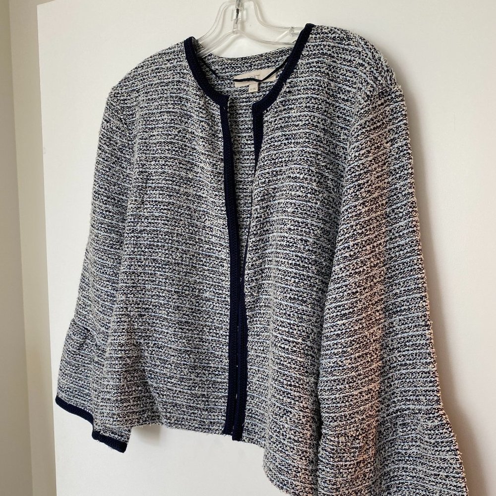 Loft PLUS Cropped Knit Blazer with Bell Sleeve - XL